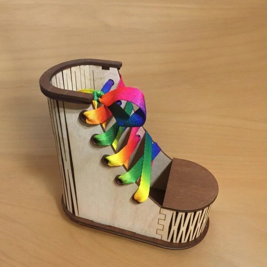 Intra απο ξύλο plywood 3mm-4mm πάχος – Ξύλινη βάση για μολύβι και πινέλο παπουτσιών 15x15 cm INTRAVECTRY-MY551195