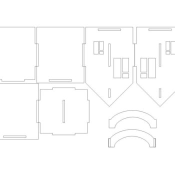 Intra απο ξύλο plywood 3mm-4mm πάχος – Θήκη για στυλό σπιτιού με λαβή 15x20 cm INTRAVECTRY-MY544851 - Image 2