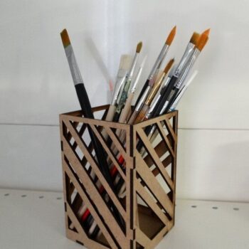 Intra απο ξύλο plywood 3mm-4mm πάχος – ξύλο θήκης μολυβιού και πινέλου 25x25 cm INTRAVECTRY-MY552212 - Image 1