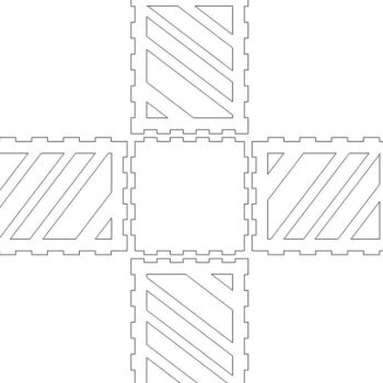 Intra απο ξύλο plywood 3mm-4mm πάχος – ξύλο θήκης μολυβιού και πινέλου 25x25 cm INTRAVECTRY-MY552212 - Image 5