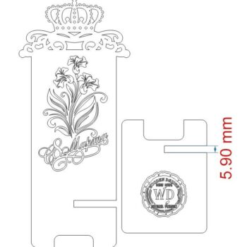 Intra απο ξύλο plywood 3mm-4mm πάχος – Βάση στήριξης κινητού με κορώνα στο επάνω μέρος 30x35 cm INTRAVECTRY-MY544903 - Image 5