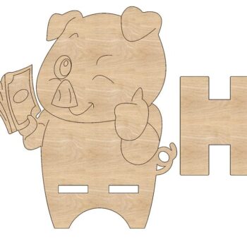 Intra απο ξύλο plywood 3mm-4mm πάχος – ξύλο βάσης θήκης κινητού τηλεφώνου σε σχήμα ζώου 40x40 cm INTRAVECTRY-MY543565 - Image 2