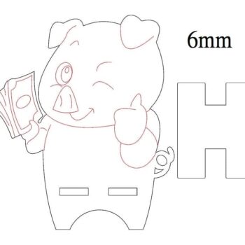 Intra απο ξύλο plywood 3mm-4mm πάχος – ξύλο βάσης θήκης κινητού τηλεφώνου σε σχήμα ζώου 40x40 cm INTRAVECTRY-MY543565 - Image 3