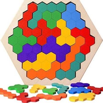 Intra απο ξύλο plywood 3mm-4mm πάχος – ξύλο Hexagon Honeycomb Kids Toy Puzzle 25x30 cm INTRAVECTRY-MY555338 - Image 3
