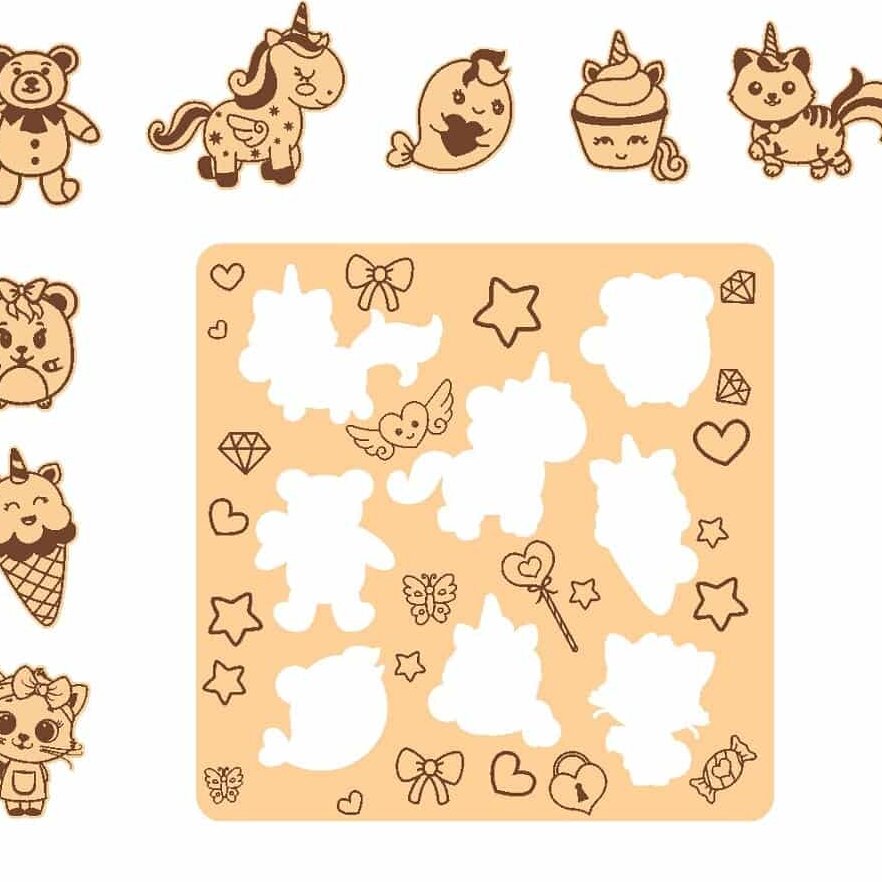 Intra απο ξύλο plywood 3mm-4mm πάχος – ξύλο Παιδικών Παιχνιδιών Παζλ Προσχολικής Εκπαίδευσης 30x30 cm INTRAVECTRY-MY560450