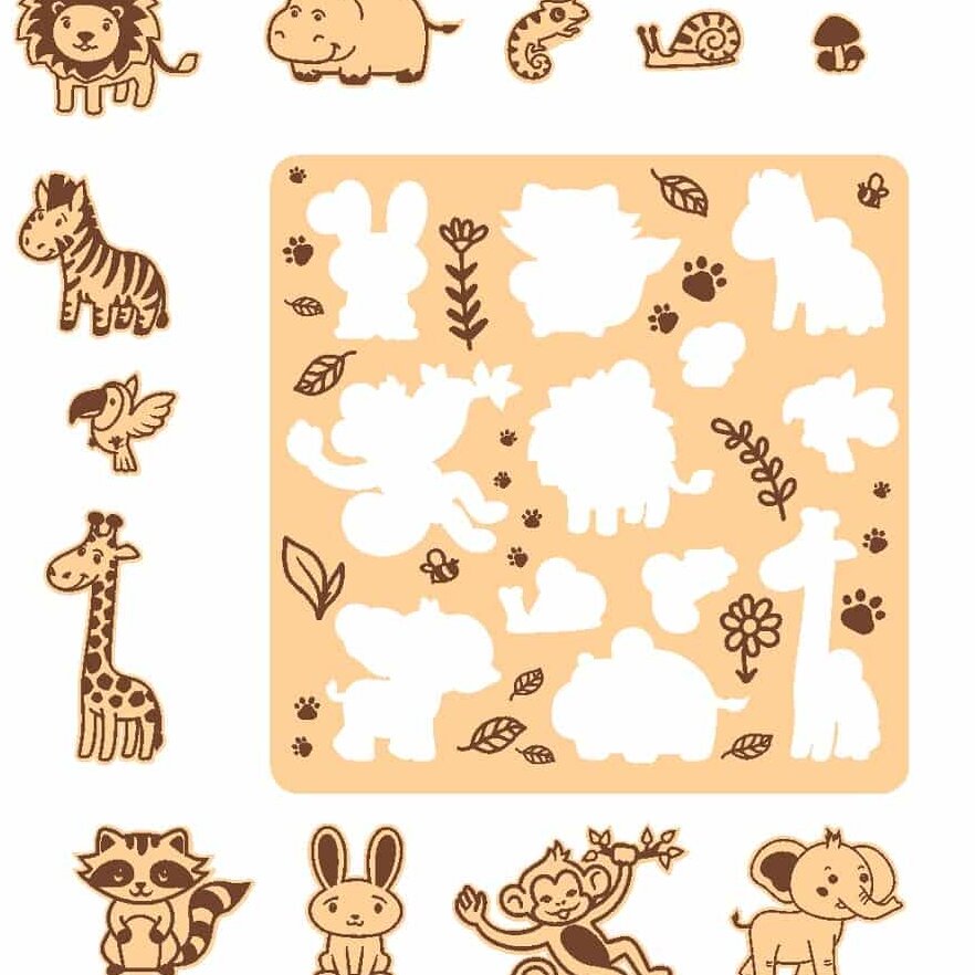 Intra απο ξύλο plywood 3mm-4mm πάχος – ξύλο ξύλινο ζωάκι παζλ για παιδιά 45x50 cm INTRAVECTRY-MY560451