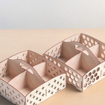 Intra απο ξύλο plywood 3mm-4mm πάχος – ξύλο δίσκου σνακ με μοτίβο ξύλου κηρήθρας 45x50 cm INTRAVECTRY-MY552207 - Image 2