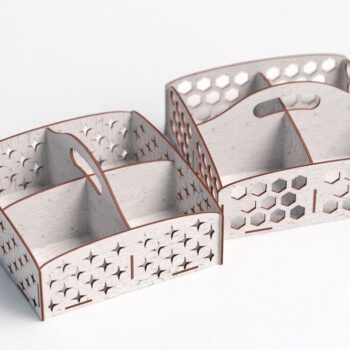 Intra απο ξύλο plywood 3mm-4mm πάχος – ξύλο δίσκου σνακ με μοτίβο ξύλου κηρήθρας 45x50 cm INTRAVECTRY-MY552207 - Image 3