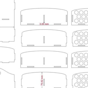 Intra απο ξύλο plywood 3mm-4mm πάχος – ξύλο δίσκου σνακ με μοτίβο ξύλου κηρήθρας 45x50 cm INTRAVECTRY-MY552207 - Image 4