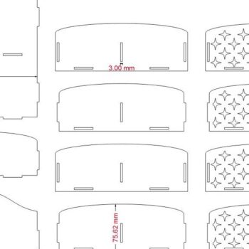 Intra απο ξύλο plywood 3mm-4mm πάχος – Δίσκος σερβιρίσματος 4 διαμερισμάτων με ξύλο λαβής 40x45 cm INTRAVECTRY-MY545017 - Image 3