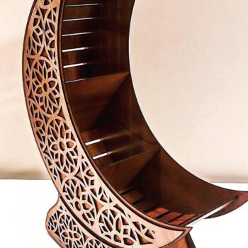 Intra απο ξύλο plywood 3mm-4mm πάχος – Ραμαζάνι Eid Crescent Moon Plate Σερβίρισμα φαγητού σερβίτσιο Επιδόρπιο Δίσκος σερβιρίσματος Ramadan File Moon 20x25 cm INTRAVECTRY-MY543677 - Image 2