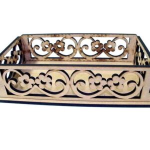 Intra απο ξύλο plywood 3mm-4mm πάχος – Δίσκος σερβιρίσματος από κόντρα πλακέ με ξύλο μοτίβος φλοράλ 45x50 cm INTRAVECTRY-MY543679