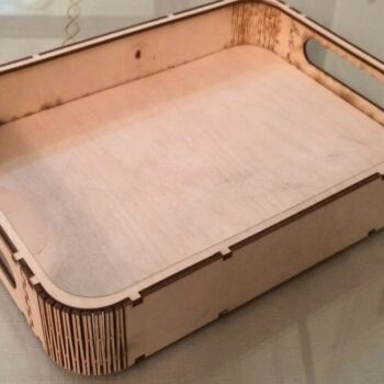 Intra απο ξύλο plywood 3mm-4mm πάχος – Ξύλινος δίσκος σερβιρίσματος με ξύλο λαβών 20x25 cm INTRAVECTRY-MY543682 - Image 1