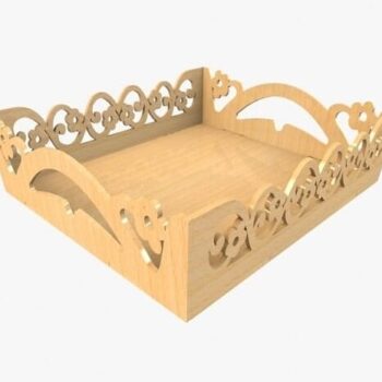 Intra απο ξύλο plywood 3mm-4mm πάχος – Κύλιση δίσκου σερβιρίσματος πριονιού με ξύλο υψηλής ακμής 50x60 cm INTRAVECTRY-MY554799 - Image 1