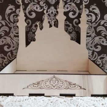 Intra απο ξύλο plywood 3mm-4mm πάχος – ξύλο Δίσκου σερβιρίσματος για Iftar Τζαμί της Σελήνης 15x20 cm INTRAVECTRY-MY543690 - Image 1