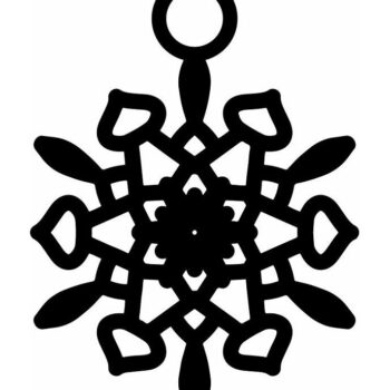 Intra απο ξύλο plywood 3mm-4mm πάχος – Διακόσμηση χριστουγεννιάτικου δέντρου με νιφάδες χιονιού 20x25 cm INTRAVECTRY-MY548395 - Image 3