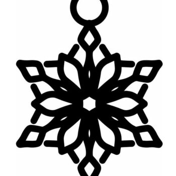 Intra απο ξύλο plywood 3mm-4mm πάχος – Κρεμαστό στολίδι νιφάδας χιονιού 20x20 cm INTRAVECTRY-MY546904 - Image 3