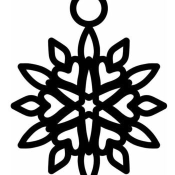 Intra απο ξύλο plywood 3mm-4mm πάχος – Ξύλινη διακόσμηση με νιφάδες χιονιού 40x40 cm INTRAVECTRY-MY559892 - Image 3