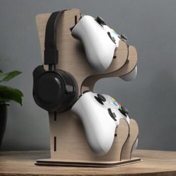 Intra απο ξύλο plywood 3mm-4mm πάχος – Gamer Controller και βάση ακουστικών 25x25 cm INTRAVECTRY-MY543743 - Image 2