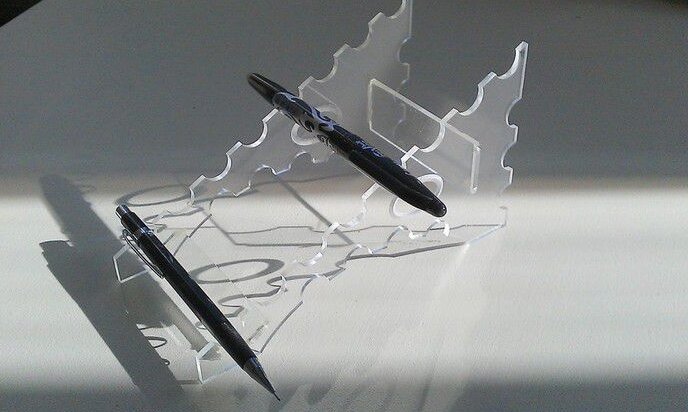 Intra απο ξύλο plywood 3mm-4mm πάχος – ξύλο ράφι εμφάνισης στυλό 8 θέσεων 15x15 cm INTRAVECTRY-MY551209