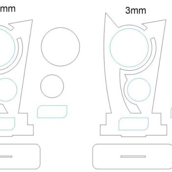 Intra απο ξύλο plywood 3mm-4mm πάχος – Τρόπαιο Wooden Excellence Award 25x30 cm INTRAVECTRY-MY544214 - Image 2