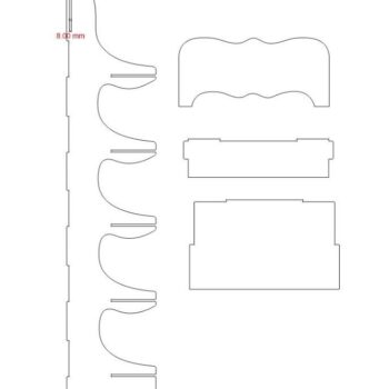 Intra απο ξύλο plywood 3mm-4mm πάχος – ξύλο CDR της μονάδας ραφιών καταστήματος με οθόνη ραφιών 5 επιπέδων 20x25 cm INTRAVECTRY-MY547549 - Image 2
