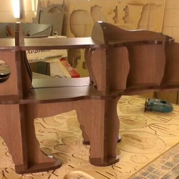 Intra απο ξύλο plywood 3mm-4mm πάχος – ξύλο ραφιών Bear Table Cum 30x30 cm INTRAVECTRY-MY560237 - Image 1