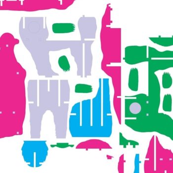 Intra απο ξύλο plywood 3mm-4mm πάχος – ξύλο ραφιών Bear Table Cum 30x30 cm INTRAVECTRY-MY560237 - Image 4