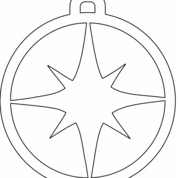 Intra απο ξύλο plywood 3mm-4mm πάχος – Χριστουγεννιάτικο μπιχλιμπίδι αστέρι πυξίδας 10x10 cm INTRAVECTRY-MY549342 - Image 4