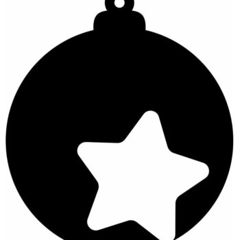 Intra απο ξύλο plywood 3mm-4mm πάχος – Κρεμαστό χριστουγεννιάτικο δέντρο με αστέρι 25x25 cm INTRAVECTRY-MY546644 - Image 3