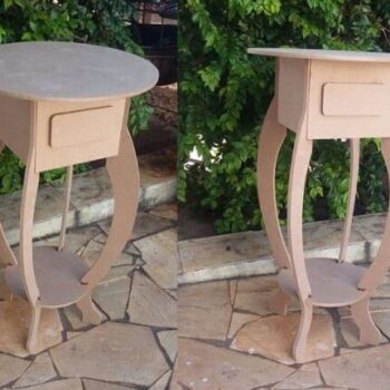 Intra απο ξύλο plywood 3mm-4mm πάχος – 1 Συρτάρι Στρογγυλό ξύλο Τραπεζιού 15x20 cm INTRAVECTRY-MY554696 - Image 1