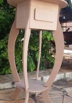 Intra απο ξύλο plywood 3mm-4mm πάχος – 1 Συρτάρι Στρογγυλό ξύλο Τραπεζιού 15x20 cm INTRAVECTRY-MY554696 - Image 2