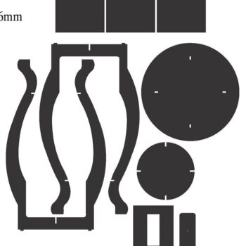 Intra απο ξύλο plywood 3mm-4mm πάχος – 1 Συρτάρι Στρογγυλό ξύλο Τραπεζιού 15x20 cm INTRAVECTRY-MY554696 - Image 3