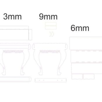 Intra απο ξύλο plywood 3mm-4mm πάχος – 2 Επιτραπέζιο ξύλο κονσόλας συρταριού 40x45 cm INTRAVECTRY-MY554698 - Image 2