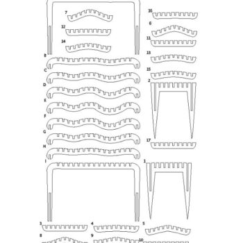 Intra απο ξύλο plywood 3mm-4mm πάχος – Παραμετρικό ξύλο πίνακα μπολ 20x25 cm INTRAVECTRY-MY543851 - Image 2