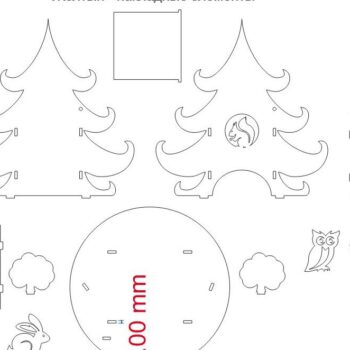 Intra απο ξύλο plywood 3mm-4mm πάχος – Θήκη για φακελάκι τσαγιού σε σχήμα πεύκου 10x10 cm INTRAVECTRY-MY543950 - Image 4