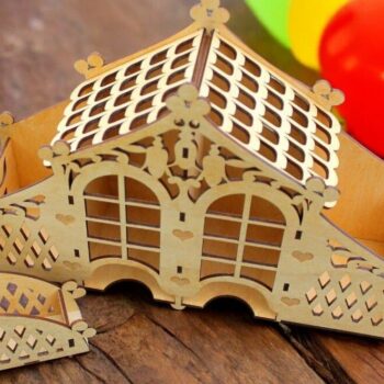 Intra απο ξύλο plywood 3mm-4mm πάχος – Tea Bag Organizer Countertop Storage Caddy 10x10 cm INTRAVECTRY-MY547048 - Image 1