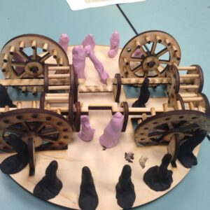 Intra απο ξύλο plywood 3mm-4mm πάχος – Ξύλινο μοντέλο 3D Tank Da Vinci 10x10 cm INTRAVECTRY-MY544377