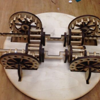 Intra απο ξύλο plywood 3mm-4mm πάχος – Ξύλινο μοντέλο 3D Tank Da Vinci 45x50 cm INTRAVECTRY-MY553621 - Image 2