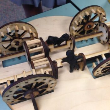 Intra απο ξύλο plywood 3mm-4mm πάχος – Ξύλινο μοντέλο 3D Tank Da Vinci 45x50 cm INTRAVECTRY-MY553621 - Image 3