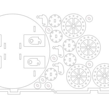 Intra απο ξύλο plywood 3mm-4mm πάχος – Ξύλινο μοντέλο 3D Tank Da Vinci 45x50 cm INTRAVECTRY-MY553621 - Image 4
