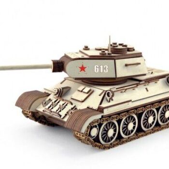 Intra απο ξύλο plywood 3mm-4mm πάχος – T-34 Σοβιετική δεξαμενή 3D μοντέλο ξύλου 25x25 cm INTRAVECTRY-MY553626 - Image 2