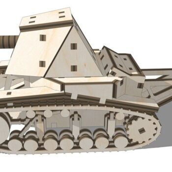 Intra απο ξύλο plywood 3mm-4mm πάχος – SU 18 Self Propeled Gun Tank 3D Wood Model 40x45 cm INTRAVECTRY-MY543923 - Image 2