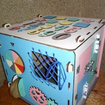 Intra απο ξύλο plywood 3mm-4mm πάχος – Ξύλινος πολυάσχολος κύβος 35x40 cm INTRAVECTRY-MY547108 - Image 1