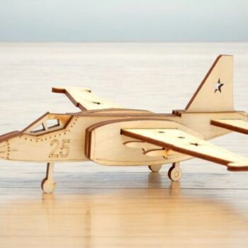 Intra απο ξύλο plywood 3mm-4mm πάχος – Fighter Plane 3D Wood Model Kit Puzzle 35x40 cm INTRAVECTRY-MY544387 - Image 1