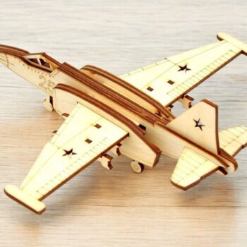 Intra απο ξύλο plywood 3mm-4mm πάχος – Fighter Plane 3D Wood Model Kit Puzzle 35x40 cm INTRAVECTRY-MY544387 - Image 2