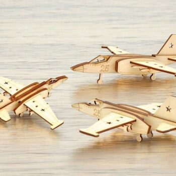 Intra απο ξύλο plywood 3mm-4mm πάχος – Fighter Plane 3D Wood Model Kit Puzzle 35x40 cm INTRAVECTRY-MY544387 - Image 3