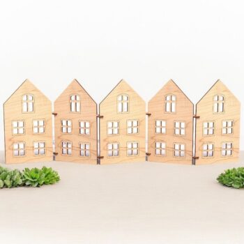 Intra απο ξύλο plywood 3mm-4mm πάχος – Μινιατούρα Stand Up Οθόνη Σπιτιών 20x20 cm INTRAVECTRY-MY544701 - Image 1