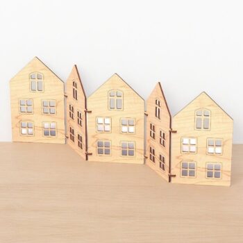 Intra απο ξύλο plywood 3mm-4mm πάχος – Μινιατούρα Stand Up Οθόνη Σπιτιών 20x20 cm INTRAVECTRY-MY544701 - Image 2