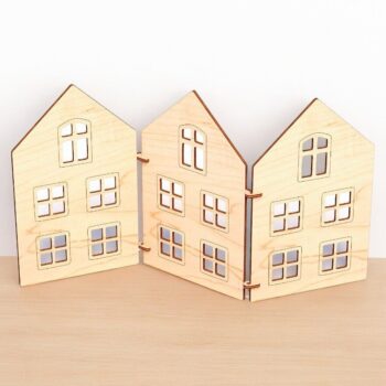 Intra απο ξύλο plywood 3mm-4mm πάχος – Μινιατούρα Stand Up Οθόνη Σπιτιών 20x20 cm INTRAVECTRY-MY544701 - Image 3